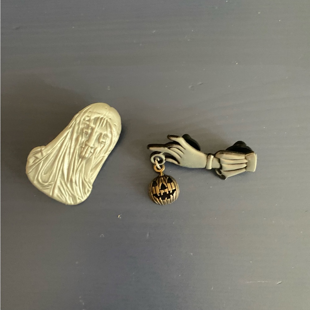 Set of Two Halloween Metal Goth Pins